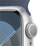 Apple Watch Series 9 41 mm strieborný hliník s ľadovo modrým športovým remienkom - M/L