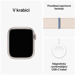 Apple Watch Series 9 41mm Cellular Hvězdně bílý hliník s hvězdně bílým provlékacím sportovním řemínkem