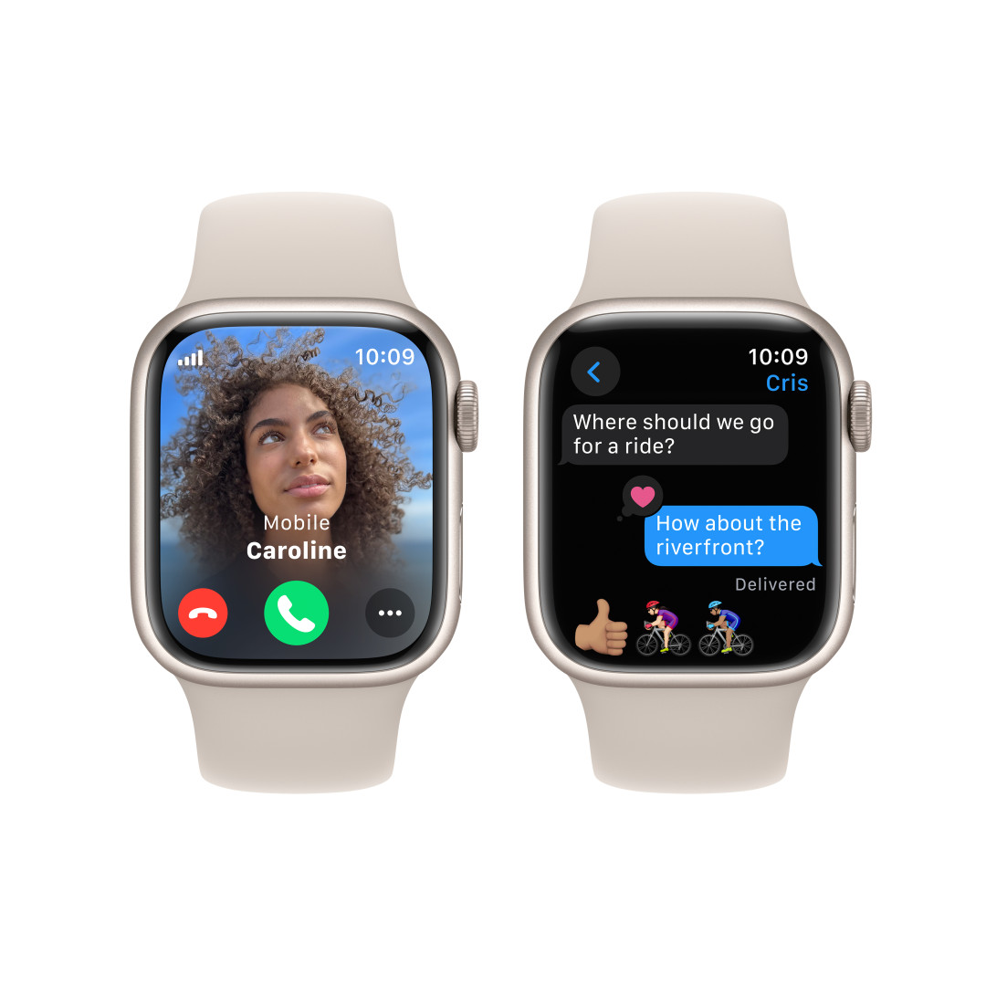 Apple Watch Series 9 41mm Cellular Hvězdně bílý hliník s hvězdně bílým sportovním řemínkem - M/L
