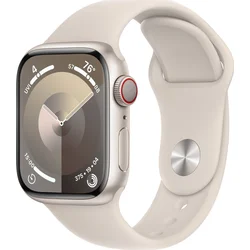 Apple Watch Series 9 41mm Cellular Hvězdně bílý hliník s hvězdně bílým sportovním řemínkem - M/L