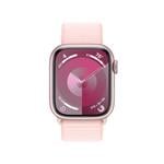 Apple Watch Series 9 41mm Cellular Růžový hliník se světle růžovým provlékacím sportovním řemínkem