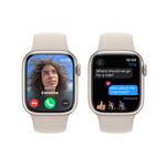 Apple Watch Series 9 41mm Hvězdně bílý hliník s hvězdně bílým sportovním řemínkem - M/L