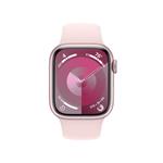 Apple Watch Series 9 41mm ružový hliník so svetloružovým športovým remienkom - S/M