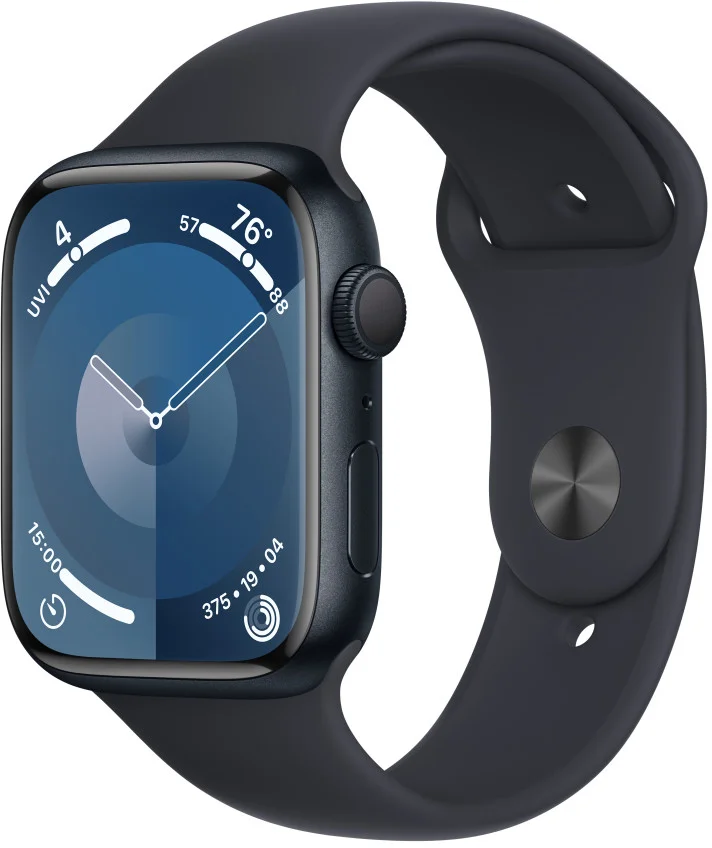 Apple Watch Series 9 45 mm Dark Ink Aluminium so športovým remienkom Dark Ink - M/L
