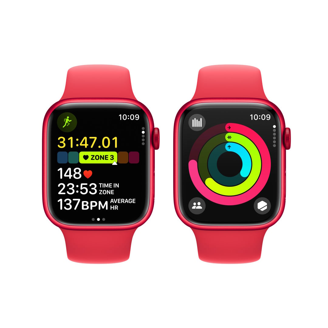 Apple Watch Series 9 45 mm PRODUCT(RED) Červený hliník s PRODUCT(RED) Športový remienok - M/L