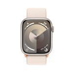 Apple Watch Series 9 45 mm Star White Aluminium s bielym športovým remienkom Star White