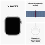 Apple Watch Series 9 45 mm strieborné hliníkové s ľadovo modrým športovým remienkom