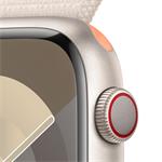 Apple Watch Series 9 45mm Cellular Hvězdně bílý hliník s hvězdně bílým provlékacím sportovním řemínkem