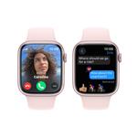 Apple Watch Series 9 45mm Cellular Růžový hliník se světle růžovým sportovním řemínkem - M/L