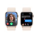 Apple Watch Series 9 45mm Hvězdně bílý hliník s hvězdně bílým provlékacím sportovním řemínkem