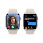 Apple Watch Series 9 45mm Hvězdně bílý hliník s hvězdně bílým sportovním řemínkem - S/M