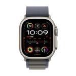 Apple Watch Ultra 2 49mm titanové pouzdro s modrým alpským tahem - Medium