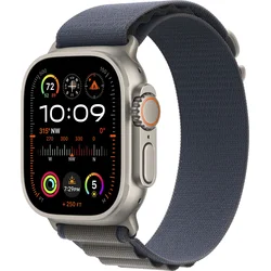 Apple Watch Ultra 2 49mm titanové pouzdro s modrým alpským tahem - Medium