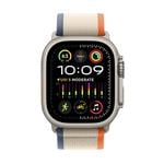 Apple Watch Ultra 2 49mm titanové pouzdro s oranžovo-béžovým trailovým tahem - S/M