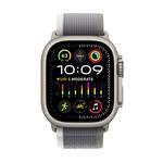 Apple Watch Ultra 2 49mm titanové pouzdro se zeleno-šedým trailovým tahem - S/M