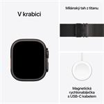 Apple Watch Ultra 2 GPS + Cellular 49 mm čierne titánové puzdro s čiernou titánovou milánskou slučkou - S (MX4W3CS/A)