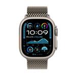Apple Watch Ultra 2 GPS + Cellular 49 mm puzdro z prírodného titánu s milánskou slučkou z prírodného titánu - L (MX5T3CS/A)
