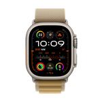 Apple Watch Ultra 2 GPS + Cellular 49mm Natural Titanium Case with Tan Alpine Loop - Large (MX4H3CS/A)