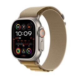 Apple Watch Ultra 2 GPS + Cellular 49mm Natural Titanium Case with Tan Alpine Loop - Large (MX4H3CS/A)