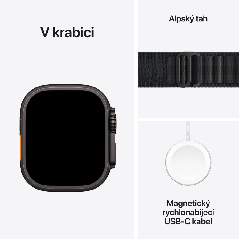 Apple Watch Ultra 3 GPS + Cellular 49mm Titanium Case Black - Large