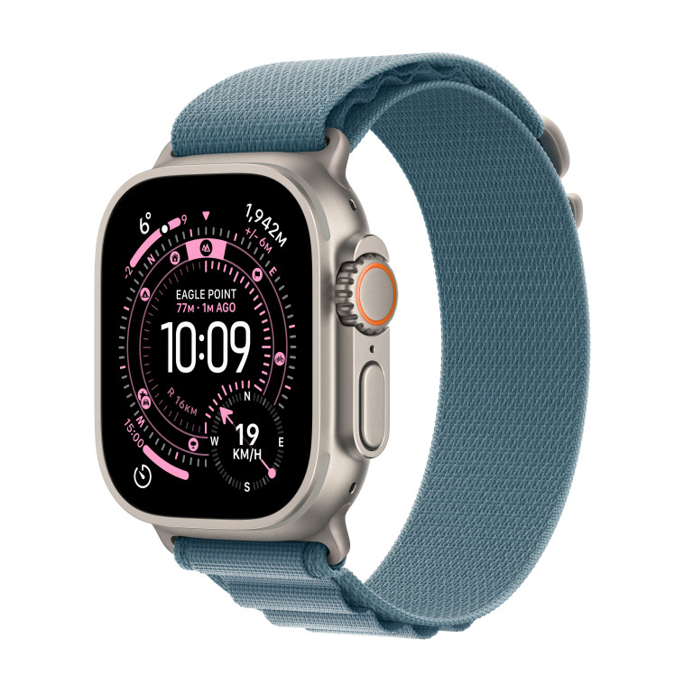 Apple Watch Ultra 3 GPS + Cellular 49mm Titanium Case Light Blue - Large