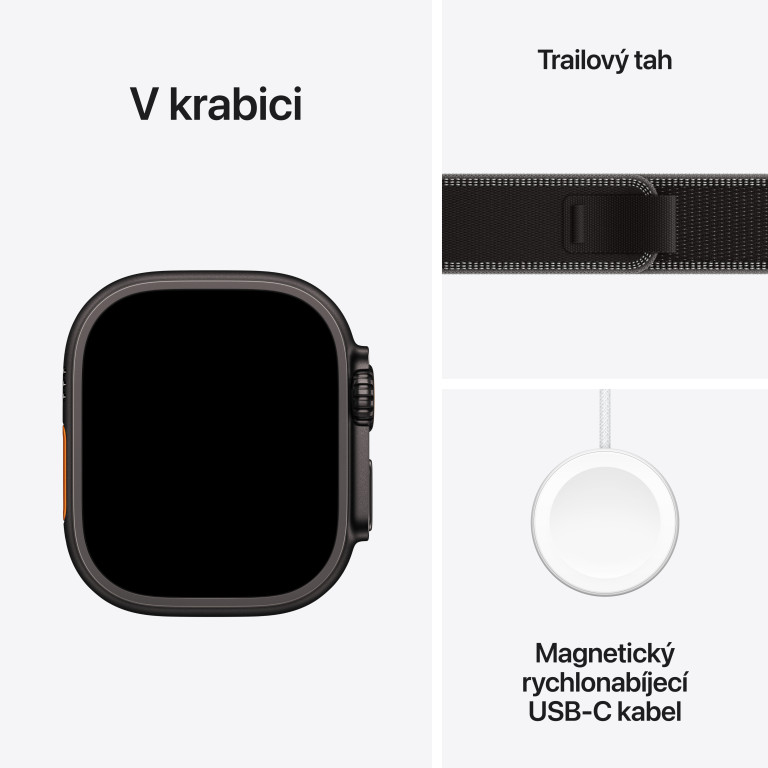 Apple Watch Ultra 3 GPS + Cellular 49mm titánové puzdro čierne - S/M
