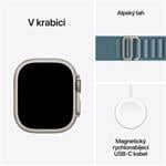 Apple Watch Ultra 3 GPS + Cellular 49mm titánové puzdro svetlomodré - Malé