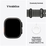 Apple Watch Ultra 4 GPS + Cellular 49 mm, čierne titánové puzdro s priehľadným čiernym remienkom Ocean Band