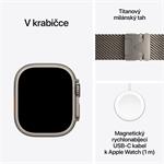 Apple Watch Ultra 4 GPS + Cellular 49 mm s puzdrom z prírodného titánu a milánskym remienkom z prírodného titánu – S
