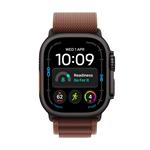 Apple Watch Ultra 4 GPS + Cellular 49mm Black Titanium Case with Burgundy Alpine Loop - L