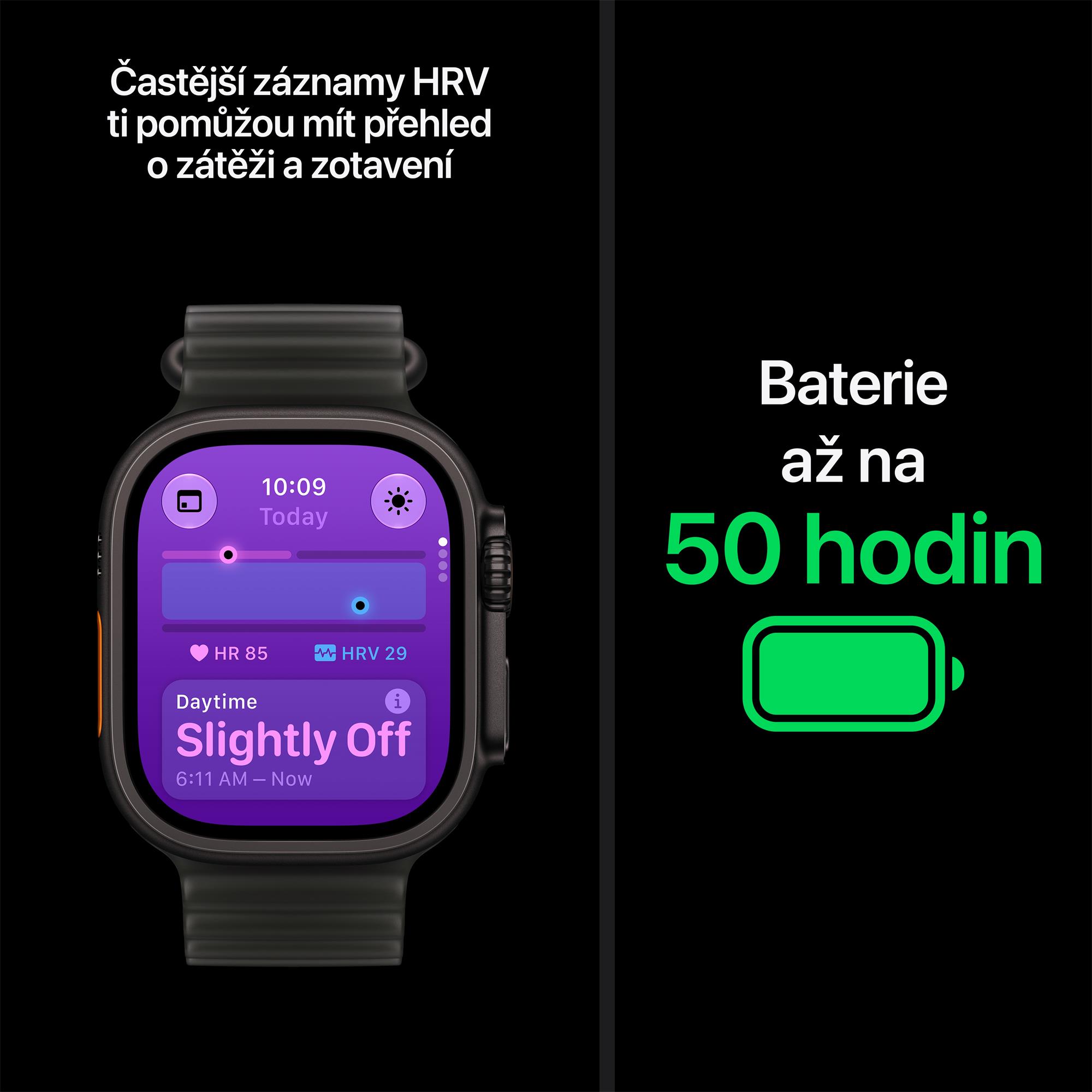 Apple Watch Ultra 4 GPS + Cellular 49mm Black Titanium Case with Burgundy Trail Loop - M/L