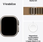 Apple Watch Ultra 4 GPS + Cellular 49mm Natural Titanium Case with Desert Alpine Loop - M