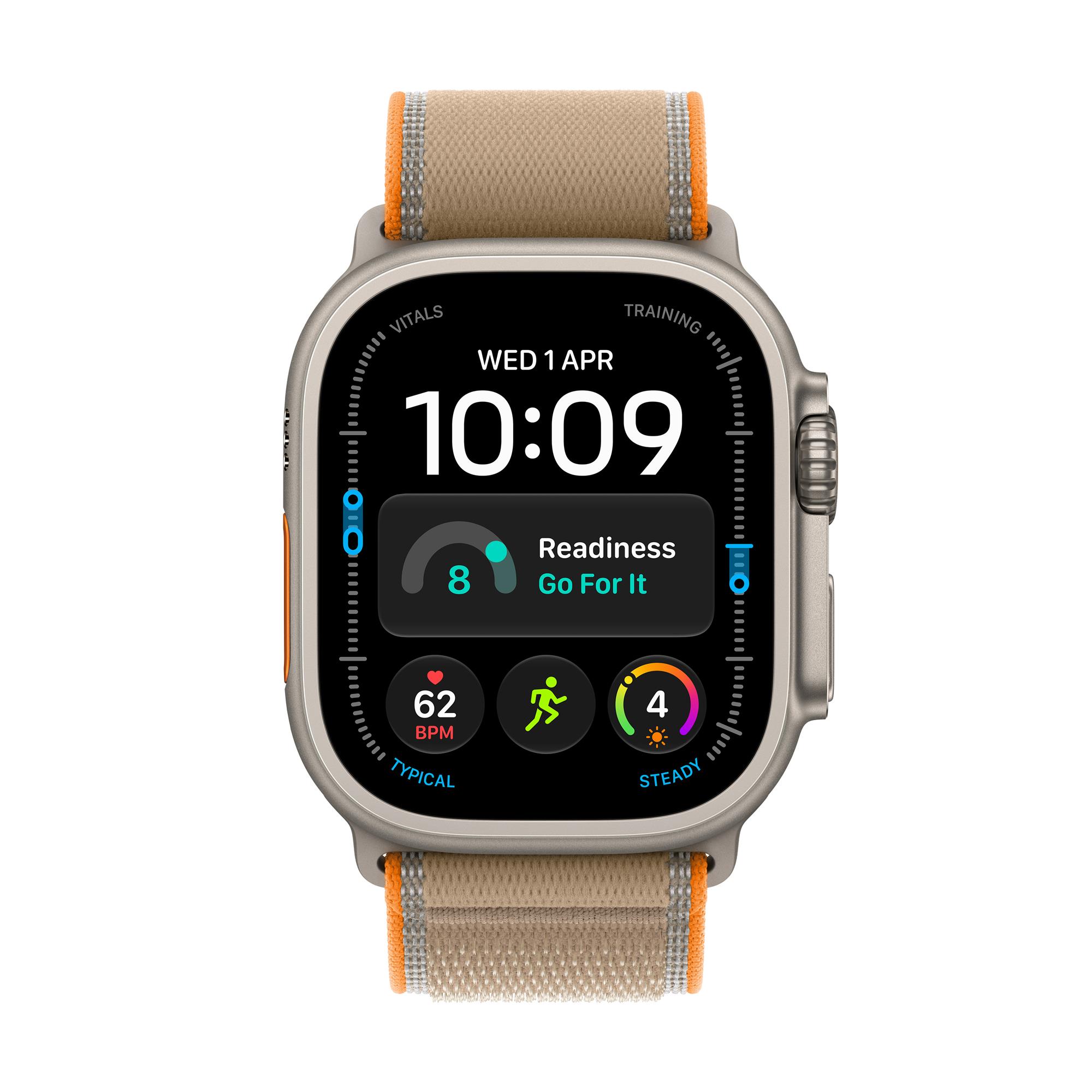 Apple Watch Ultra 4 GPS + Cellular 49mm Natural Titanium Case with Sand Trail Loop - M/L