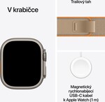 Apple Watch Ultra 4 GPS + Cellular 49mm Natural Titanium Case with Sand Trail Loop - S/M
