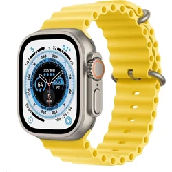 Apple Watch Ultra GPS + Cellular, 49mm Titanium Case with Yellow Ocean Band (mnhg3cs/a)