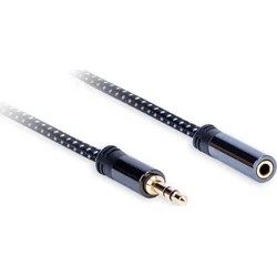 AQ Premium PA41030 - Predlžovací kábel 3,5 mm Jack (M) - 3,5 mm Jack (F) - 3 m