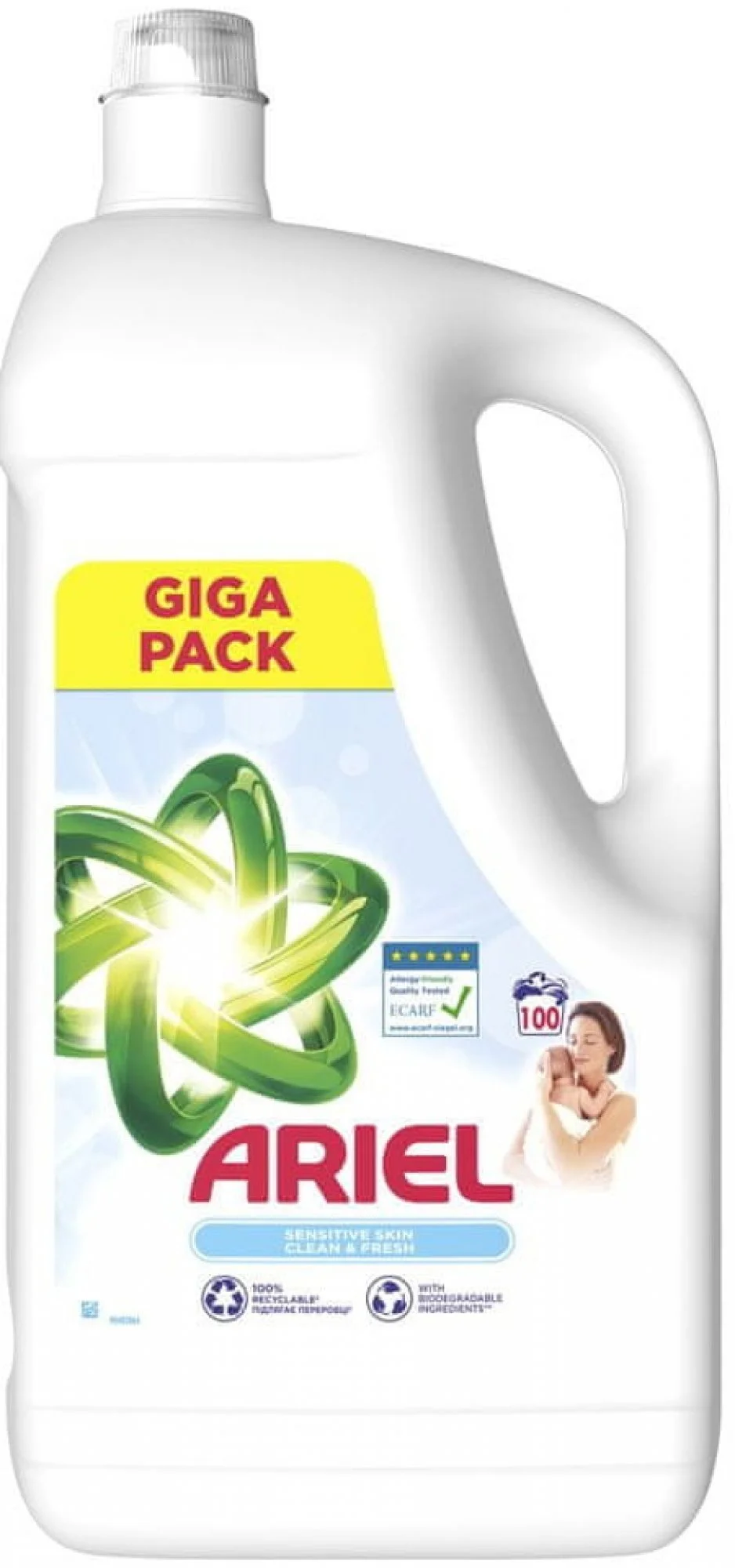 Ariel prací gél Sensitive 100 PD, 5 l