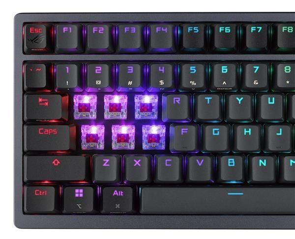 ASUS ROG AZOTH, mechanický, Bluetooth, americký, čierny