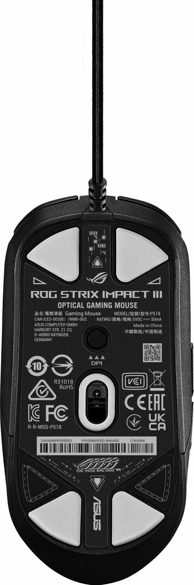 ASUS ROG Strix Impact III, čierna