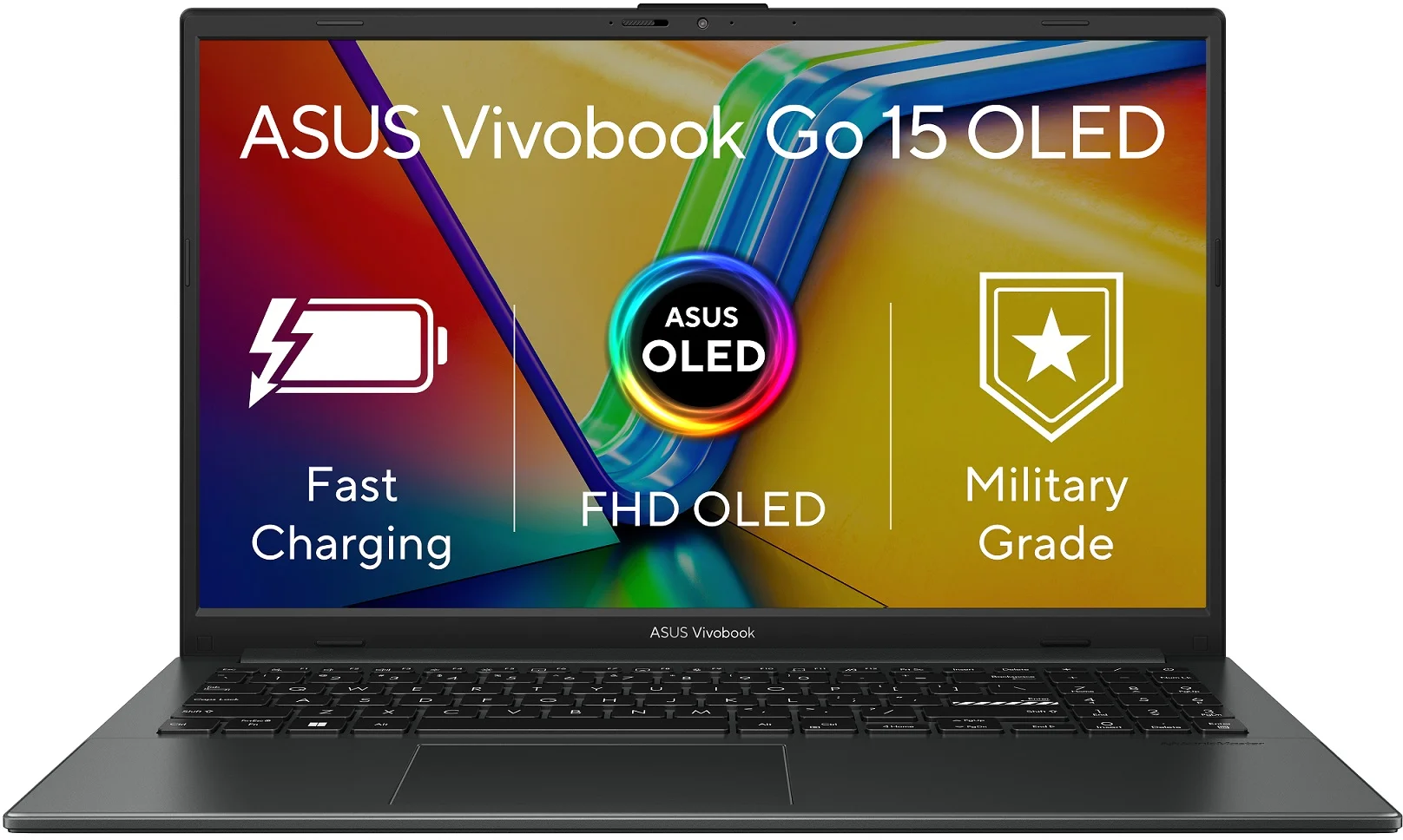 ASUS Vivobook Go 15 OLED E1504FA-OLED039W Zmiešaná čierna