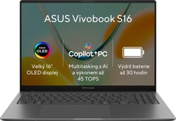 ASUS Vivobook S16 S5608QA-OLED207W matná šedá, celokovový (bez napájacieho adaptéra)