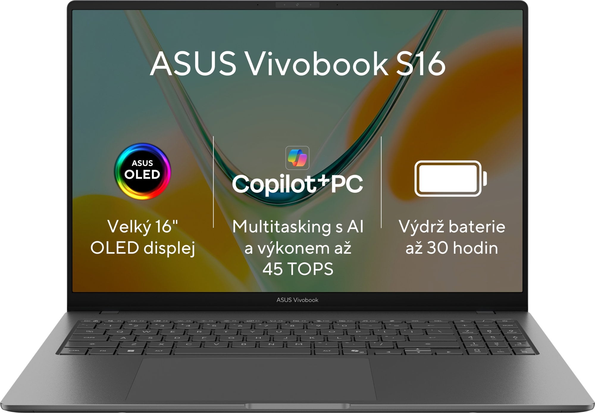 ASUS Vivobook S16 S5608QA-OLED207W Matte Gray celokovový (bez adaptéru)