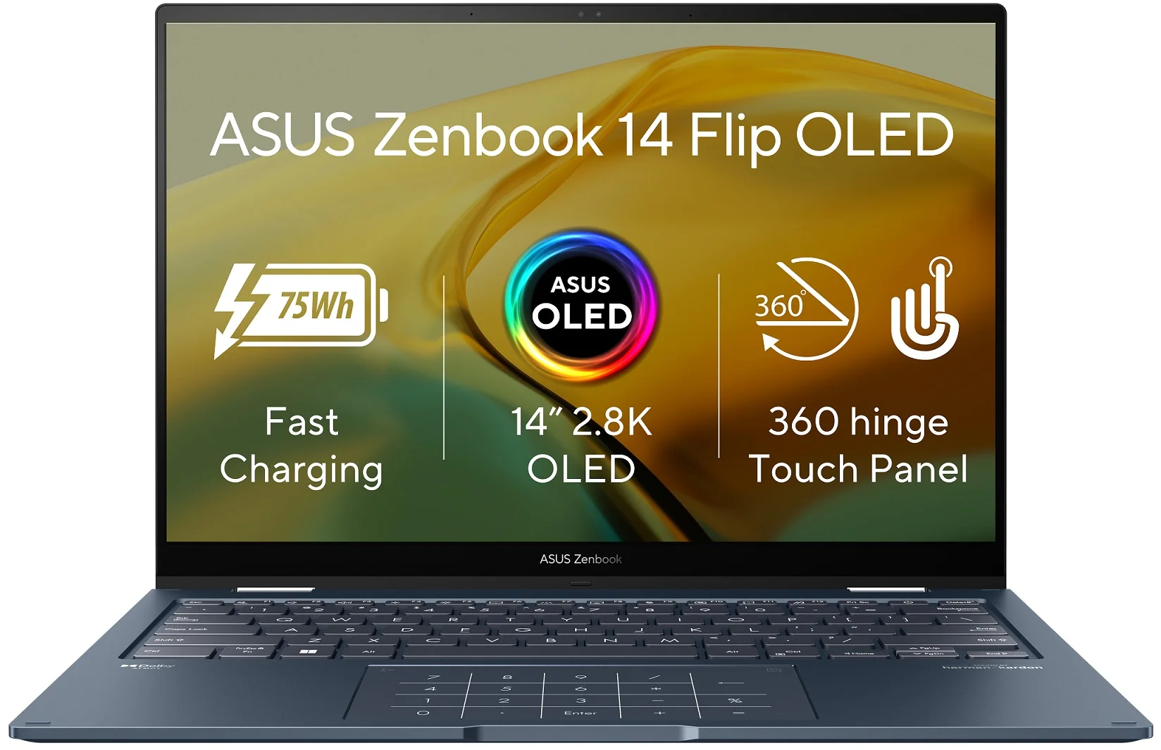 ASUS Zenbook 14 Flip OLED UP3404VA-OLED045W Ponder Blue celokovový