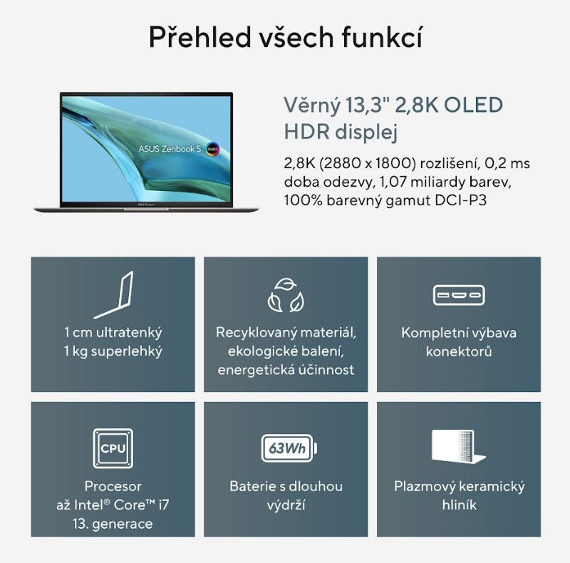 ASUS Zenbook S 13 OLED UX5304VA-OLED Grey
