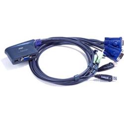 ATEN 2-port mini KVM USB, audio, 1,8m integrované 