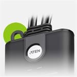 ATEN 2-portový HDMI KVM USB mini, integrované káble, prepínacie tlačidlo