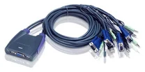 ATEN 4-port KVM USB mini, audio, 1.8m káble CS-64U