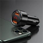 Autonabíjačka Baseus Magic 2x USB 45W 6A s displejom čierna