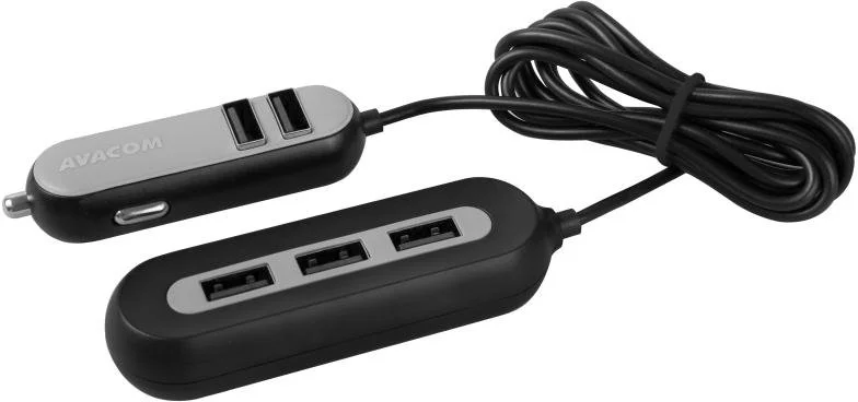 AVACOM CarHUB nabíjačka do auta 5x USB výstup, čierna NACL-CH5X-KK