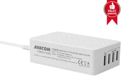 Avacom FamilyHUB 4 portová síťová nabíječka s rychlonabíjením, quick charge, bílá